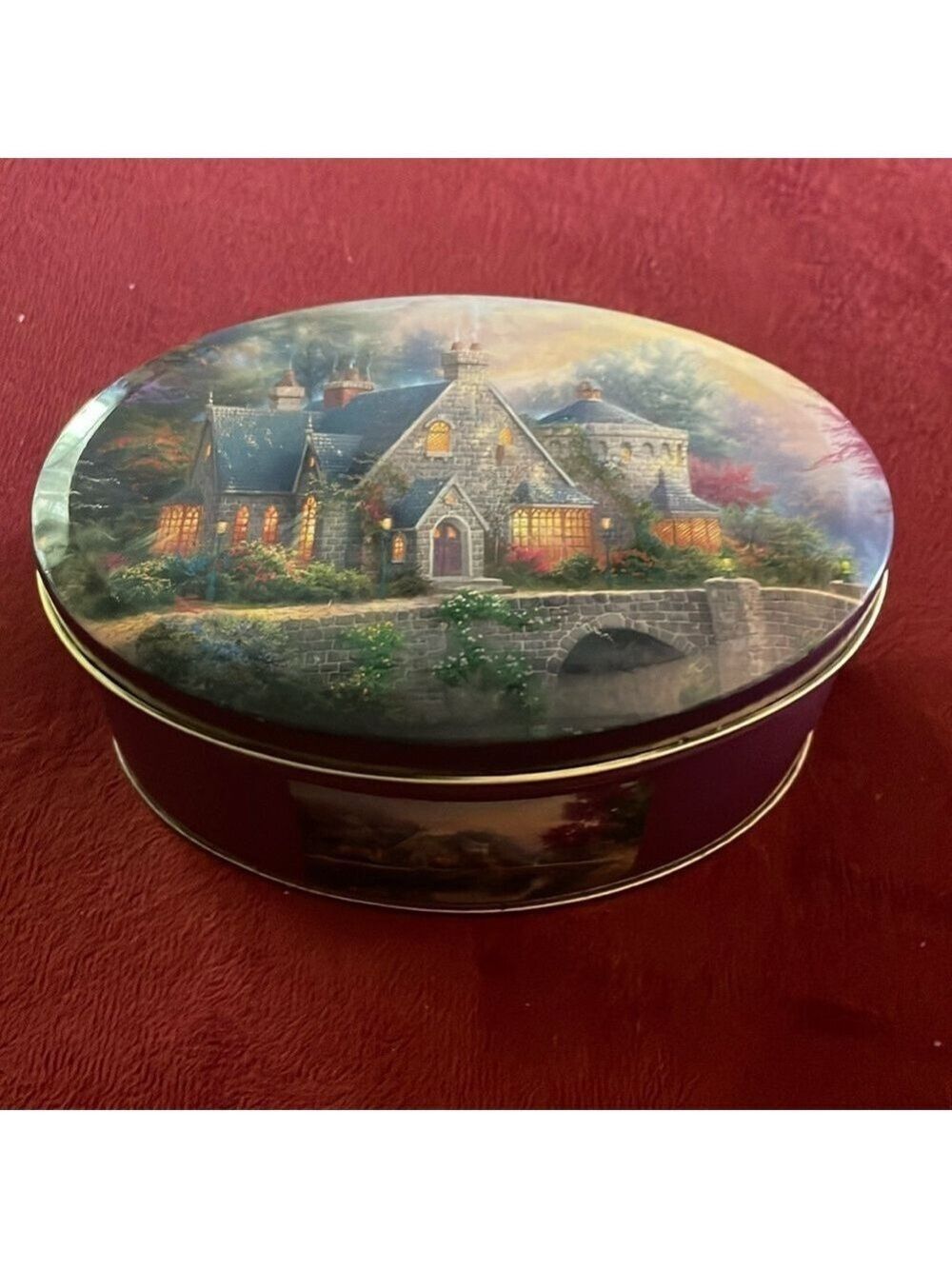 Thomas Kinkade Painter of Light 2 Wick Candle Tin